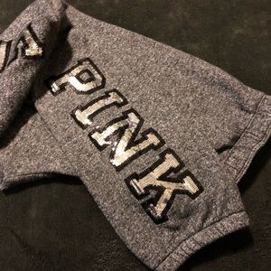 Pink crop sweatpants